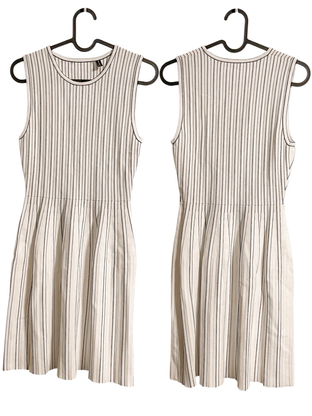 Theory Striped Fit n Flare Shell Dress - Picture 3 of 6